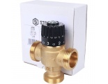 Термостатический смесительный клапан для систем отопления и ГВС 1"  STOUT НР 30-65°С KV 2,3, центральное смешивание