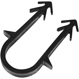 SMF-0005-001620 STOUT Скоба якорная с двойным креплением для труб д.16-20мм, цвет черный, 50 мм