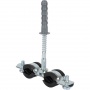Сдвоенный хомут для труб STOUT комплект: хомут+шпилька шуруп +дюбель пластиковый 1/2"(20-24)