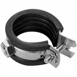Хомут для труб одновинтовой STOUT с гайкой М8, 1"