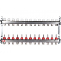 Коллекторная группа Stout SMS-0917 1"х3/4" 13 выходов, с расходомерами
