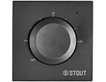 STOUT Термостат теплого пола 16А черный