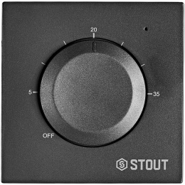 STOUT Термостат теплого пола 16А черный