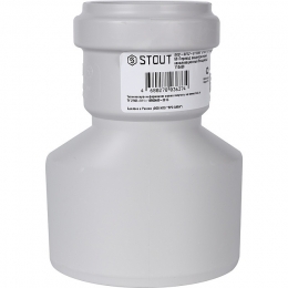 Переход эксцентрический канализационный бесшумный STOUT D 110 х 58