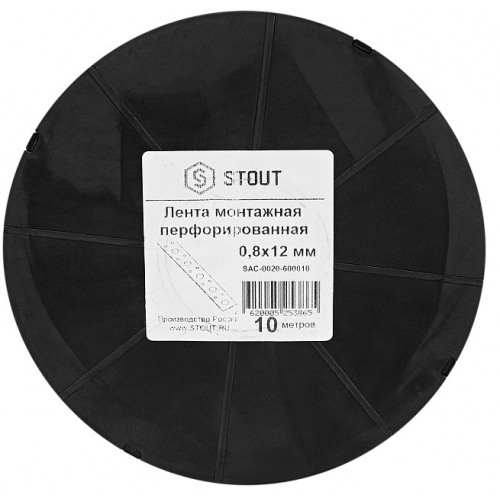Лента перфорированная STOUT 0,8х12 в боксе 10 м купить в интернет магазине Санрай73