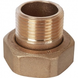 Штуцер с накидной гайкой под плоскую прокладку STOUT G 3/4M-G1N