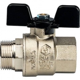 Кран шаровой полнопроходной STOUT ВР/НР, ручка бабочка 3/4