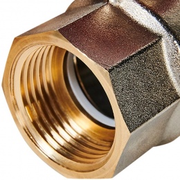 SVB-1007-200025 STOUT Кран шаровой полнопроходной с американкой, ВР/НР, ручка бабочка 1 (EPDM)"