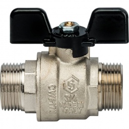 Кран шаровой STOUT полнопроходной, НР/НР, ручка бабочка 3/4