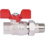 Кран шаровой полнопроходной STOUT с американкой , ВР/НР, ручка бабочка 1/2 (EPDM)