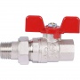 Кран шаровой полнопроходной STOUT с американкой , ВР/НР, ручка бабочка 1/2 (EPDM)