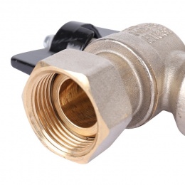 Кран шаровой STOUT 3/4x3/4 с накидной гайкой угловой, ВР/накидная гайка, ручка бабочка