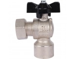 Кран шаровой STOUT 3/4x3/4 с накидной гайкой угловой, ВР/накидная гайка, ручка бабочка
