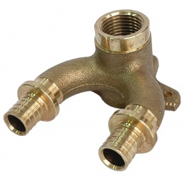 Проточный настенный угольник 16x1/2" SFA-0040-001612 STOUT бронзовый для труб из сшитого полиэтилена