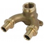 Проточный настенный угольник 16x1/2" SFA-0040-001612 STOUT бронзовый для труб из сшитого полиэтилена