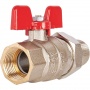 Кран шаровой полнопроходной STOUT с американкой , ВР/НР, ручка бабочка 3/4 (EPDM)
