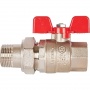 Кран шаровой полнопроходной STOUT с американкой , ВР/НР, ручка бабочка 3/4 (EPDM)