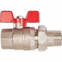 Кран шаровой полнопроходной STOUT с американкой , ВР/НР, ручка бабочка 3/4 (EPDM)