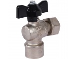 Кран шаровой STOUT 1/2x1/2 с накидной гайкой угловой, ВР/накидная гайка, ручка бабочка