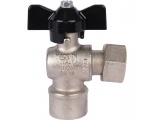Кран шаровой STOUT 1/2x1/2 с накидной гайкой угловой, ВР/накидная гайка, ручка бабочка