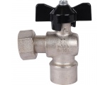 Кран шаровой STOUT 1/2x1/2 с накидной гайкой угловой, ВР/накидная гайка, ручка бабочка