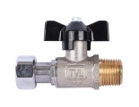 Кран шаровой STOUT 1/2x1/2 с накидной гайкой, НР/накидная гайка, ручка бабочка