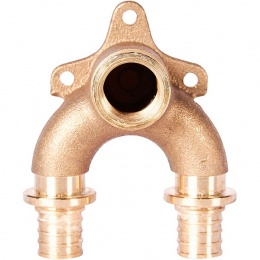 Проточный настенный угольник 20x1/2" SFA-0040-002012 STOUT бронзовый для труб из сшитого полиэтилена