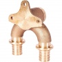 Проточный настенный угольник 20x1/2" SFA-0040-002012 STOUT бронзовый для труб из сшитого полиэтилена