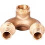 Проточный настенный угольник 20x1/2" SFA-0040-002012 STOUT бронзовый для труб из сшитого полиэтилена