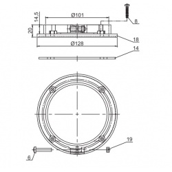 STOUT Элемент дымохода присоединительный фланец d100 для присоединения к котлу винтами