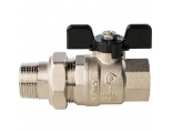 Кран шаровой полнопроходной STOUT ВР/НР, ручка бабочка 1, американка