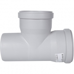 Крестовина двухплоскостная канализационная бесшумная STOUT D 110 х 110 х 110 / 87,5°