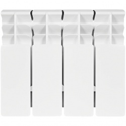 Радиатор биметаллический STOUT TITAN 200 4 секций боковое подключение (белый RAL 9016)