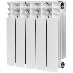 Радиатор биметаллический STOUT TITAN 350 5 секций боковое подключение (белый RAL 9016)