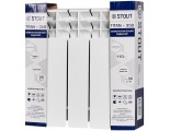 Радиатор биметаллический STOUT TITAN 350 5 секций боковое подключение (белый RAL 9016)