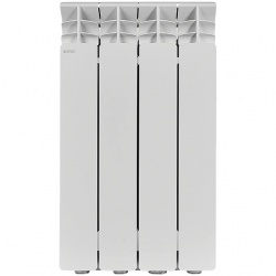 Радиатор алюминиевый STOUT GAMMA 500 4 секции боковое подключение (белый RAL 9010)