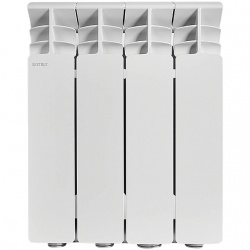 Радиатор алюминиевый STOUT GAMMA 350 4 секции боковое подключение (белый RAL 9010)