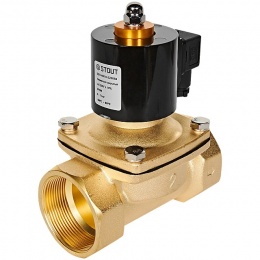 STOUT Клапан соленоидный (электромагнитный), прямого действия, НЗ, 220В, G2, EPDM