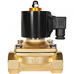 STOUT Клапан соленоидный (электромагнитный), прямого действия, НЗ, 24В, G1 1/4, EPDM