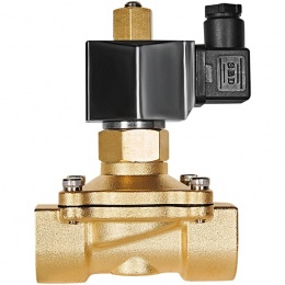 STOUT Клапан соленоидный (электромагнитный), прямого действия, НО, 220В, G1, EPDM