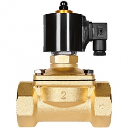 STOUT Клапан соленоидный (электромагнитный), прямого действия, НО, 220В, G2, EPDM