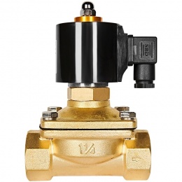 STOUT Клапан соленоидный (электромагнитный), прямого действия, НО, 24В, G1 1/4, EPDM