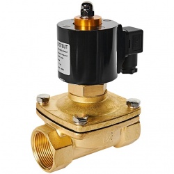 STOUT Клапан соленоидный (электромагнитный), прямого действия, НО, 24В, G1 1/4, EPDM