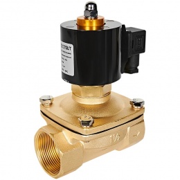 STOUT Клапан соленоидный (электромагнитный), прямого действия, НО, 24В, G1 1/2, EPDM