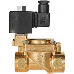 STOUT Клапан соленоидный (электромагнитный), непрямого (пилотного) действия, НО, 24В, G1, EPDM