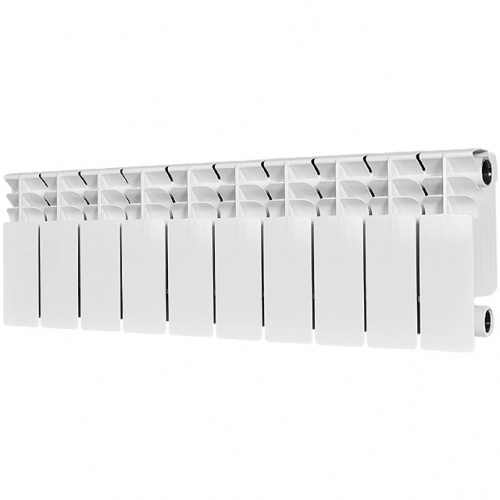 Радиатор биметаллический STOUT TITAN 200 10 секций боковое подключение (белый RAL 9016) купить в интернет магазине Санрай73
