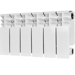 Радиатор биметаллический STOUT TITAN 200 6 секций боковое подключение (белый RAL 9016)
