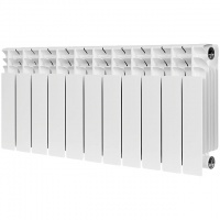 Радиатор биметаллический STOUT TITAN 350 11 секций боковое подключение (белый RAL 9016)
