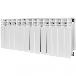 Радиатор биметаллический STOUT TITAN 350 13 секций боковое подключение (белый RAL 9016)