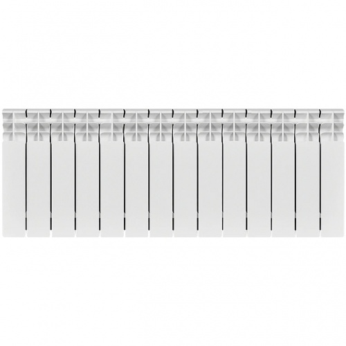Радиатор биметаллический STOUT TITAN 350 14 секций боковое подключение (белый RAL 9016) купить в интернет магазине Санрай73